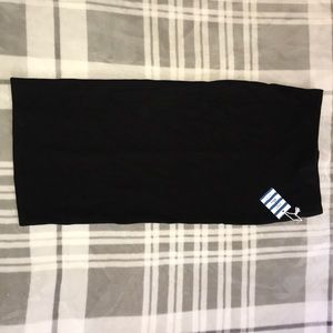 Black Calf Pencil Skirt